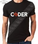 تیشرت مشکی طرح Coder