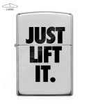 فندک زیپو طرح Just Lift It