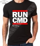 تیشرت مشکی طرح Run Cmd