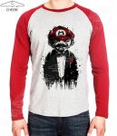 تیشرت رگلان قرمز Mario Father