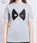 تیشرت دخترانه ملانژ طرح Deadpool