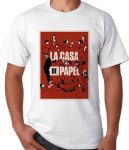 تیشرت سفید پوستر La casa de papel‎