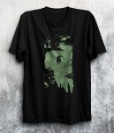 تیشرت مشکی طرح انیمه اتک ان تایتان Attack on Titan