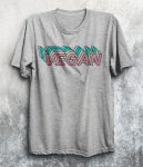 تیشرت ملانژ طرح Vegan
