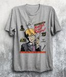 تیشرت ملانژ طرح Mob Psycho 100