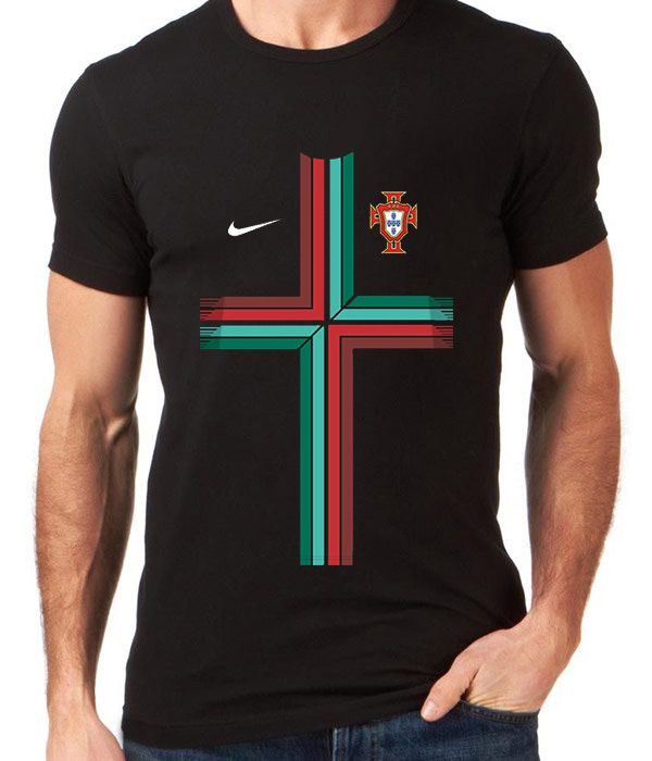 Portugal7 تیشرت مشکی Portugal