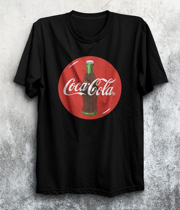 -طرح-Coca-Cola.jpg تیشرت مشکی طرح Coca Cola - Image 1