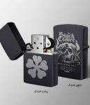 فندک حکاکی شبدر سیاه